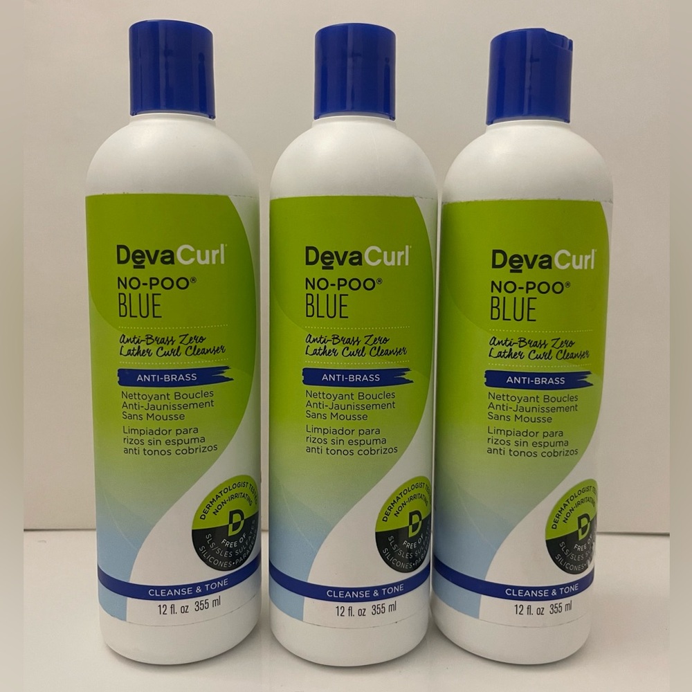 DevaCurl No Poo Blue Anti Brass Zero Lather Curl Cleanser